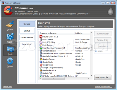 CCleaner telepítés CCleaner