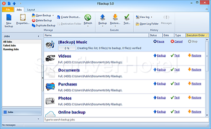 FBackup biztonsági mentés FBackup