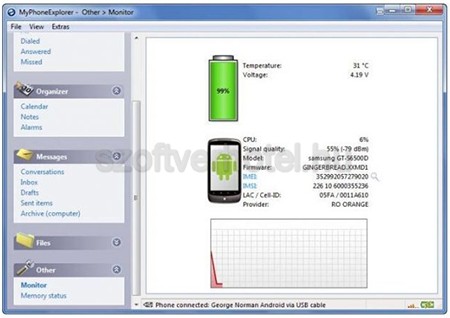 MyPhoneExplorer telefon kezelő