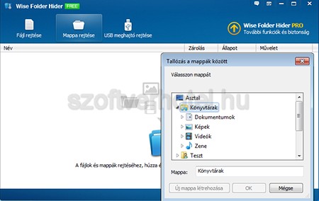 Wise Folder Hider mappa titkosítás