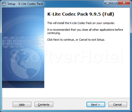 K-Lite Codec Pack telepítés, 1. lépés