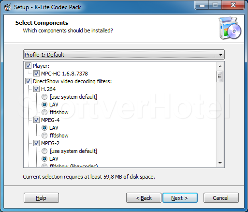 K-Lite Codec Pack telepítés, 3. lépés