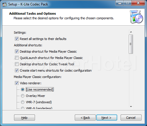 K-Lite Codec Pack telepítés, 4. lépés