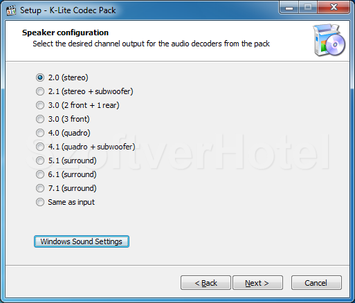 K-Lite Codec Pack telepítés, 8. lépés