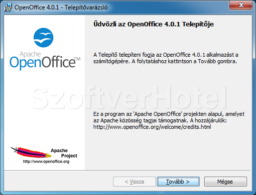 OpenOffice telepítés, 6. lépés