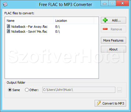 FLAC to MP3 converter