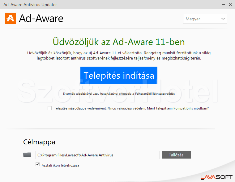 Ad-Aware telepítés, 2. lépés