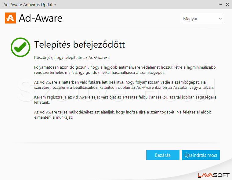 Ad-Aware telepítés, 7. lépés