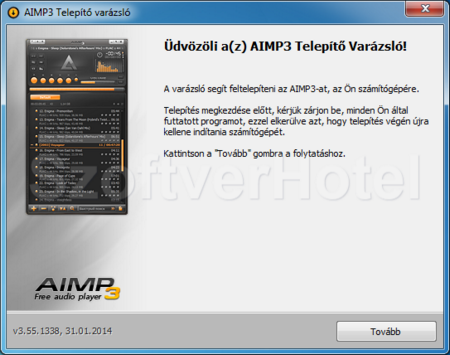 AIMP telepítés, 2. lépés