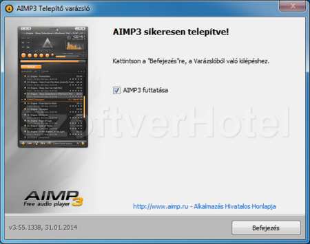 AIMP telepítés, 7. lépés