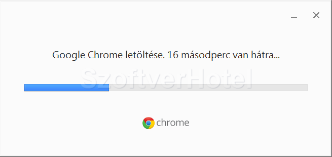 Google Chrome telepítés, 2. lépés