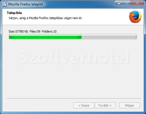Mozilla Firefox telepítés, 4. lépés