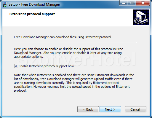 Free Download Manager telepítés, 4. lépés