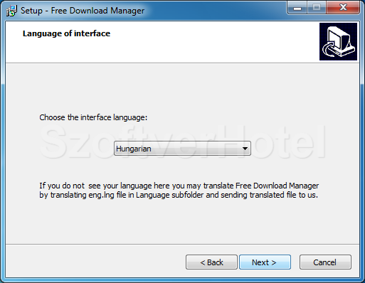 Free Download Manager telepítés, 5. lépés