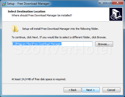 Free Download Manager telepítés, 6. lépés