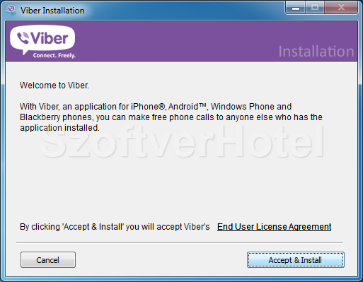 Viber for Windows telepítés, 1. lépés
