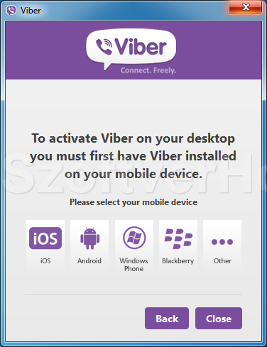 Viber for Windows telepítés, 4. lépés