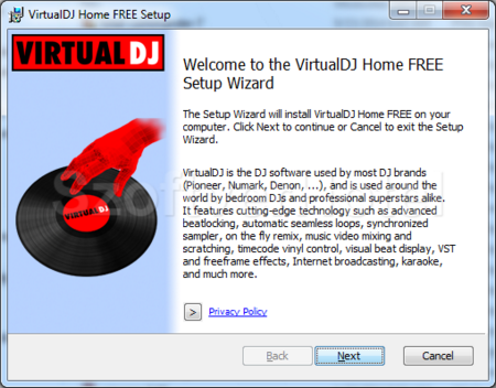 Virtual DJ telepítés, 1. lépés