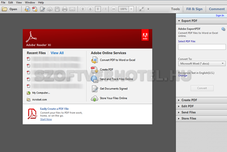 Adobe Reader felhasználói leírás, 1. instrukció Adobe Reader felhasználói leírás 1.