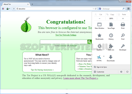Tor Browser Bundle felhasználói leírás 3.